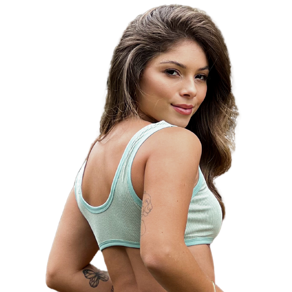 Kit 3 Top Camiseta Canelado