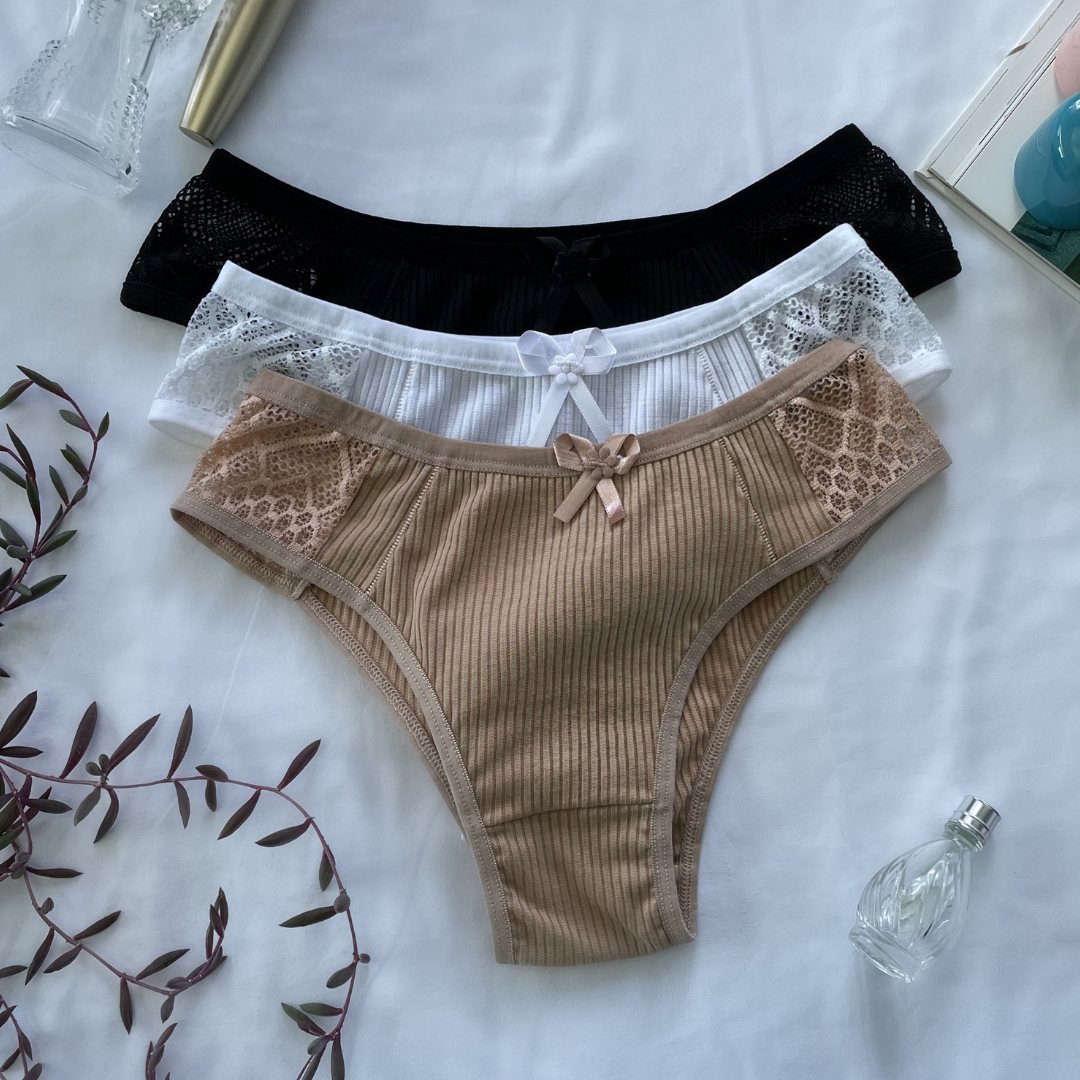 Kit 3 Calcinha Ariane Canelada