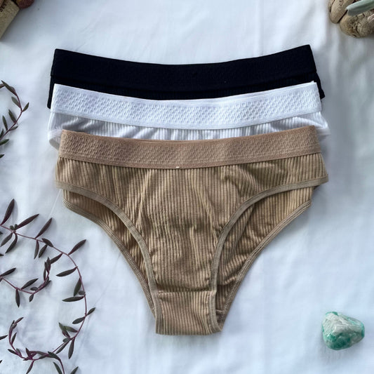 Kit 3 Calcinha Bruna Canelada