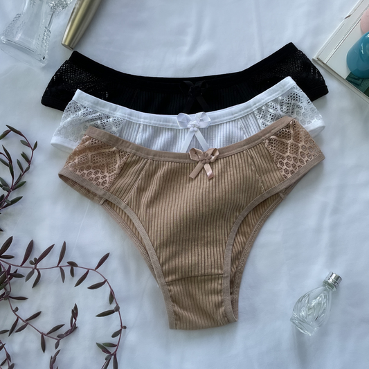 Kit 3 Calcinha Ariane Canelada
