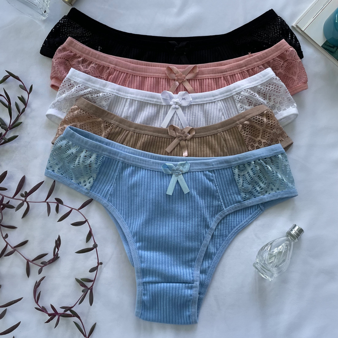 Kit 5 Calcinha Ariane Canelada